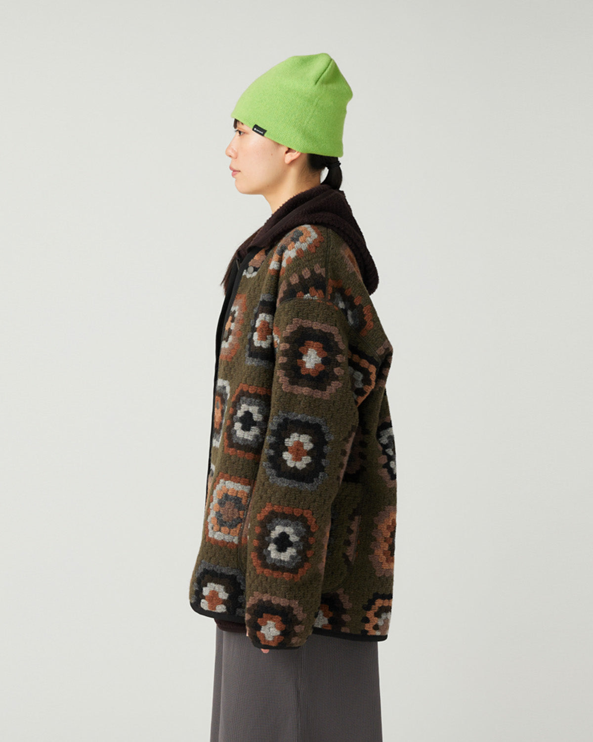 Wool Jacquard Cardigan