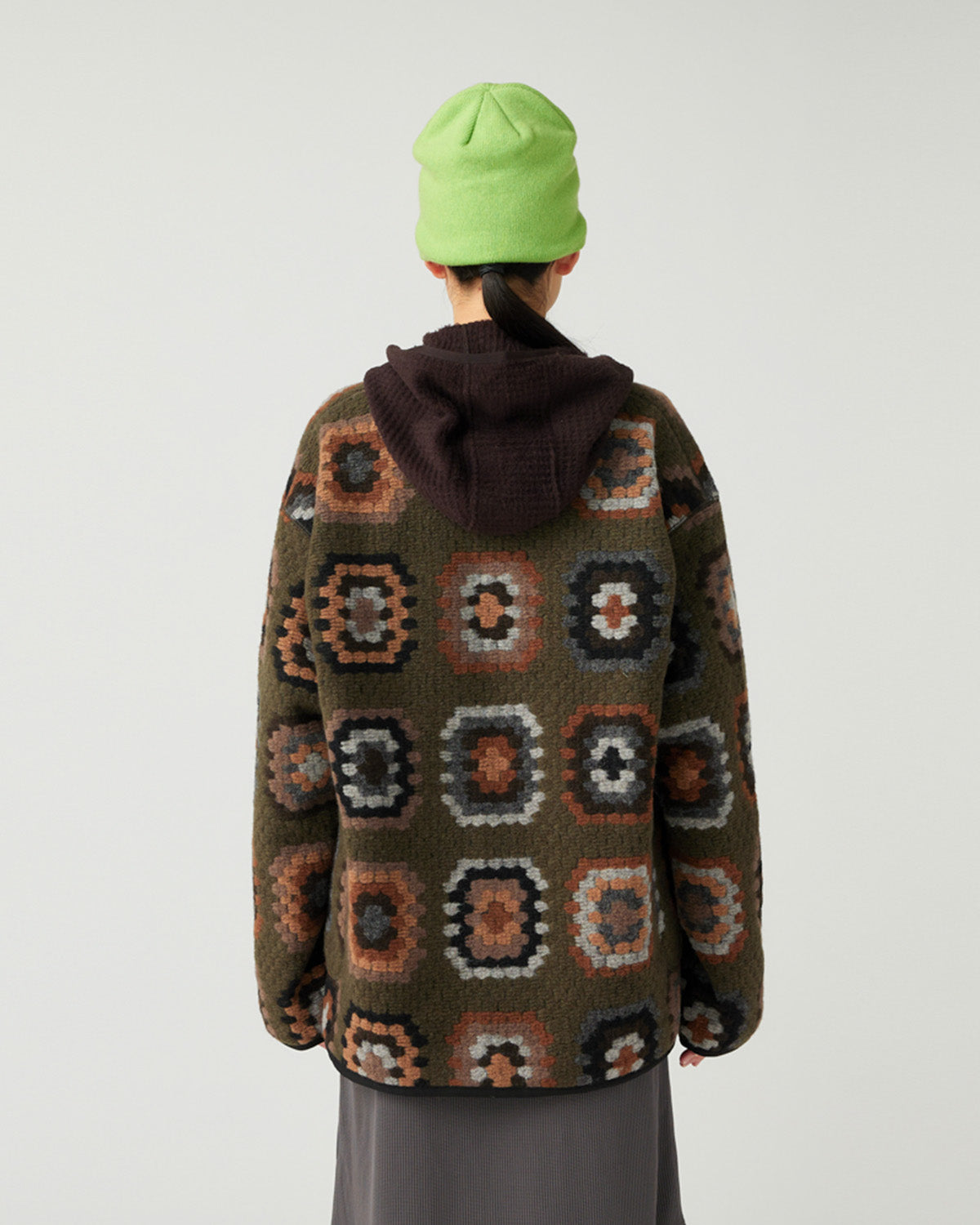 Wool Jacquard Cardigan