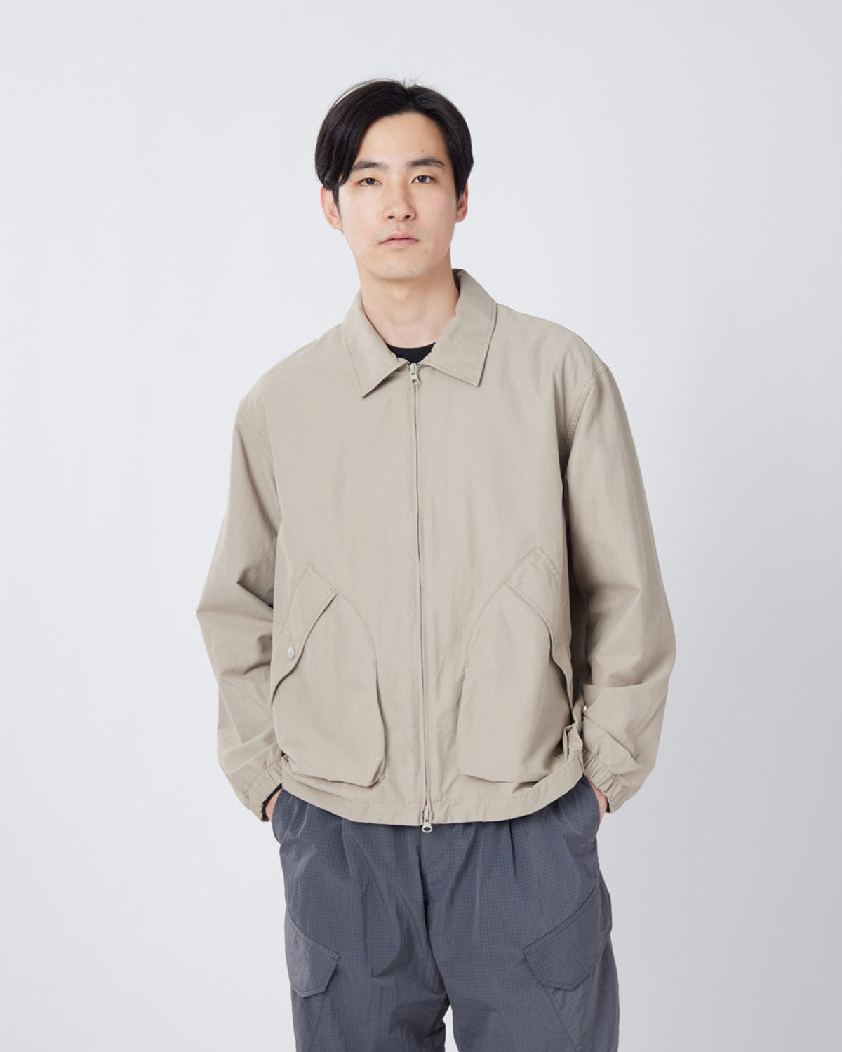 Light Dobby Cloth Harrington Jacket