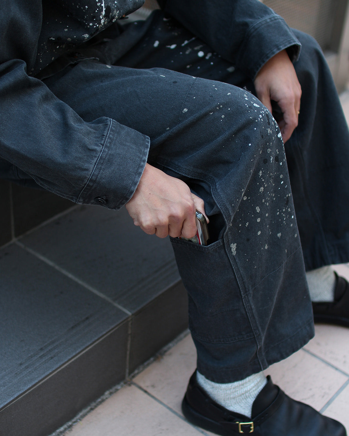 Sulfur Dyed Fade Painted Pants