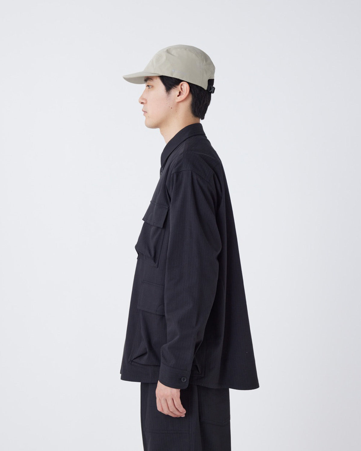 TAKIBI Herringbone Shirt Jacket