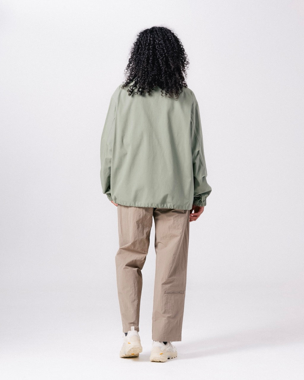 TAKIBI Herringbone Collarless Jacket