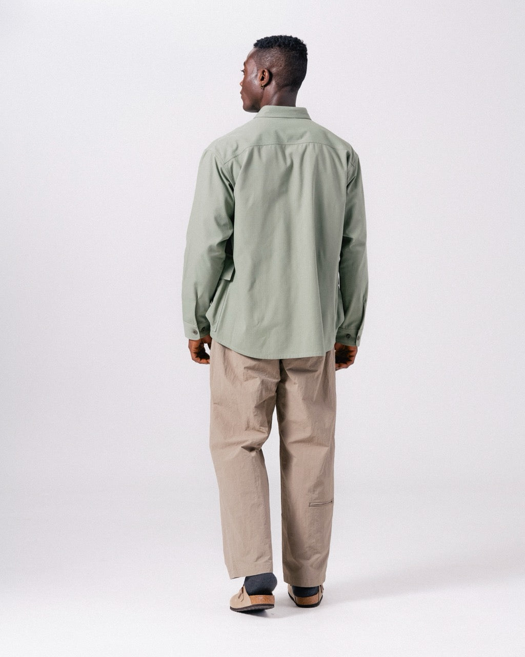 TAKIBI Herringbone Shirt Jacket