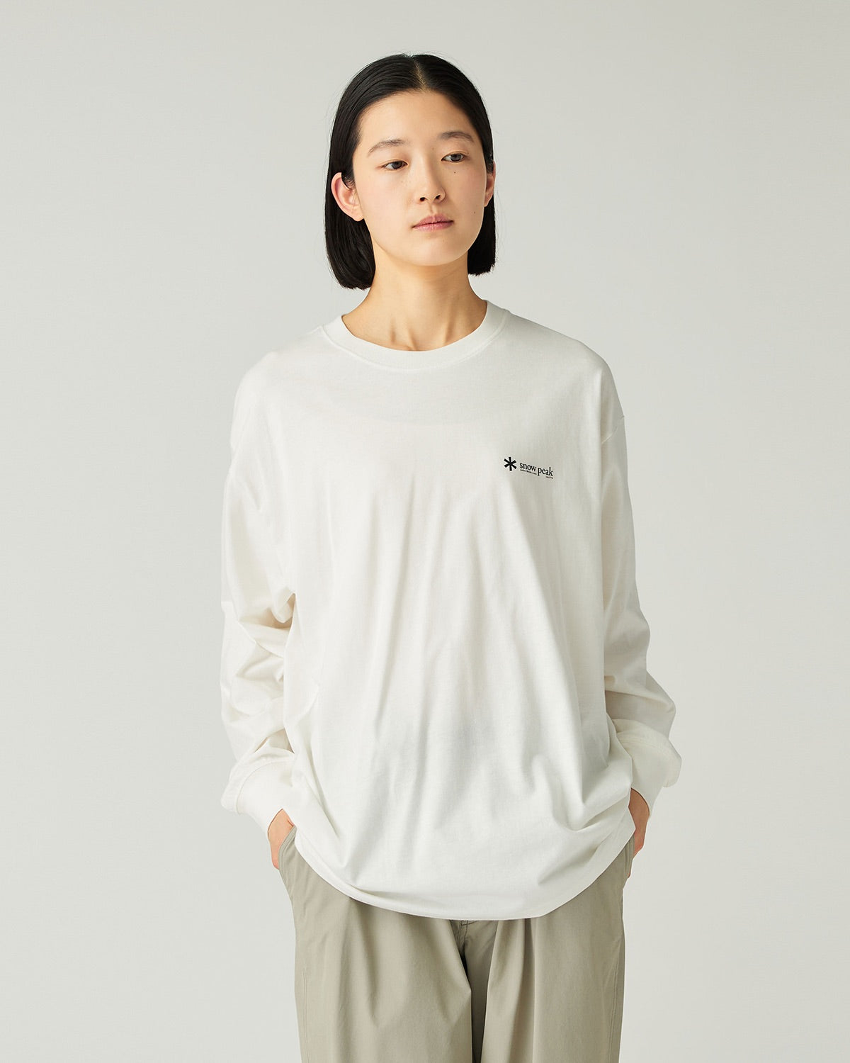 Soft Cotton Relaxed Logo L/S T-Shirt
