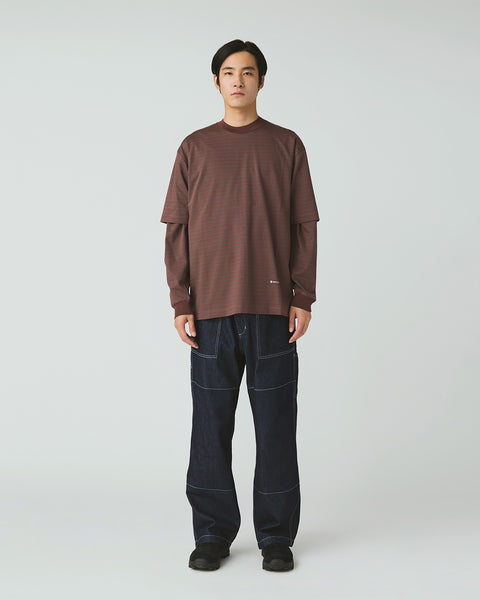 Organic Cotton Mercerized Border T-Shirt | Snow Peak
