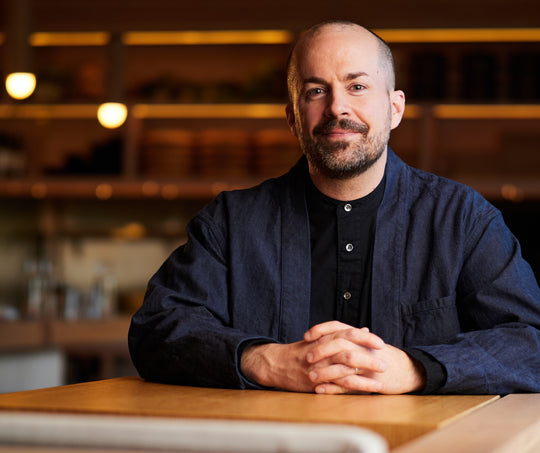 Jim Meehan sits inside of Takibi, the restaurant nestled into our Portland headquarters.