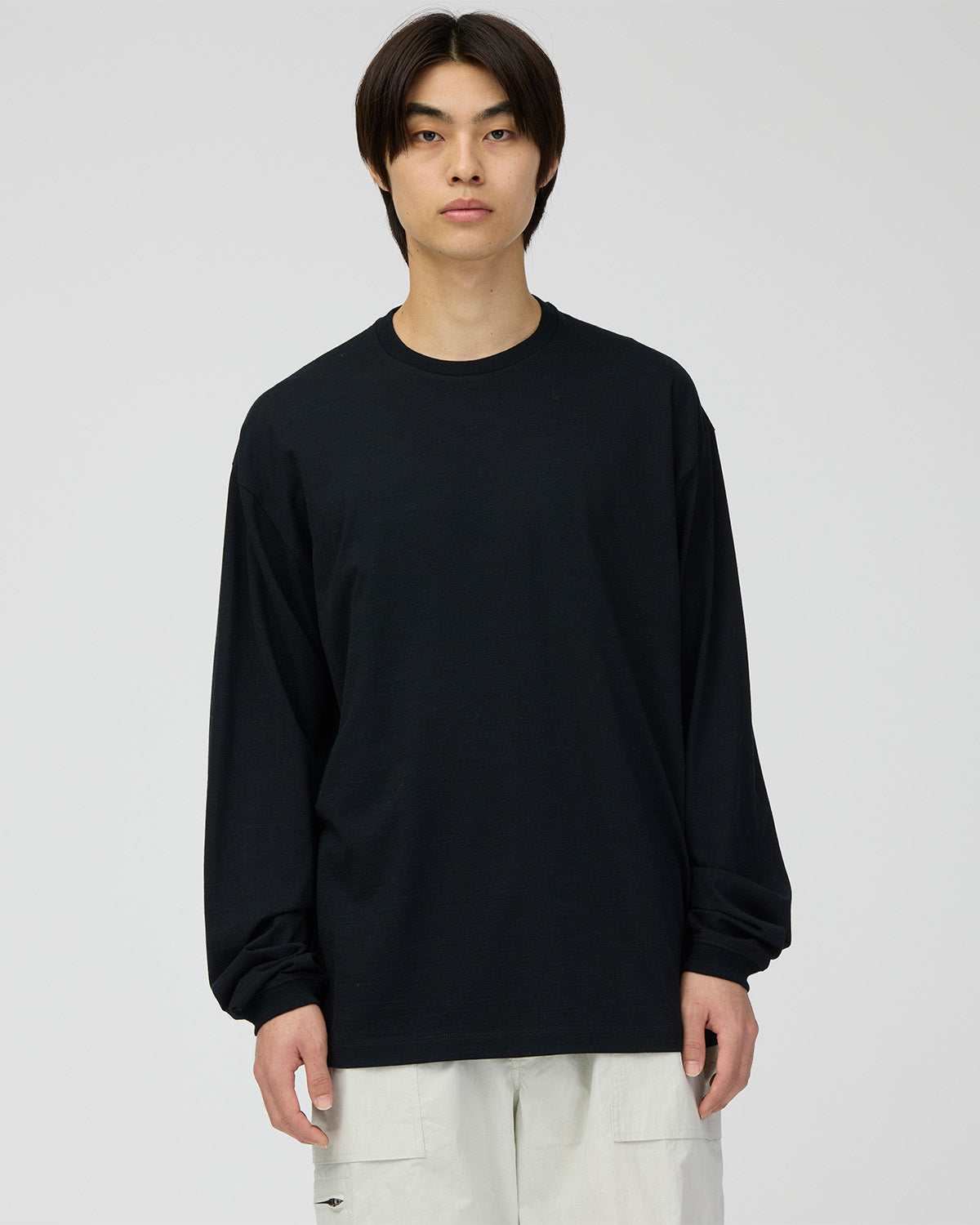 Wool Nylon Ripple L/S Pullover