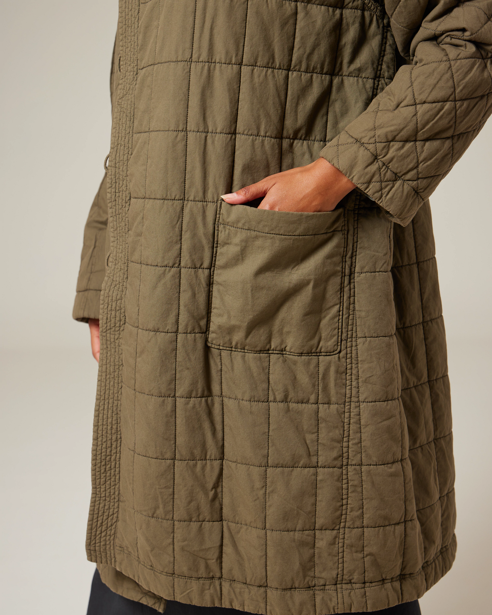 Upcycled – Cotton Peak Coat Snow Quilted