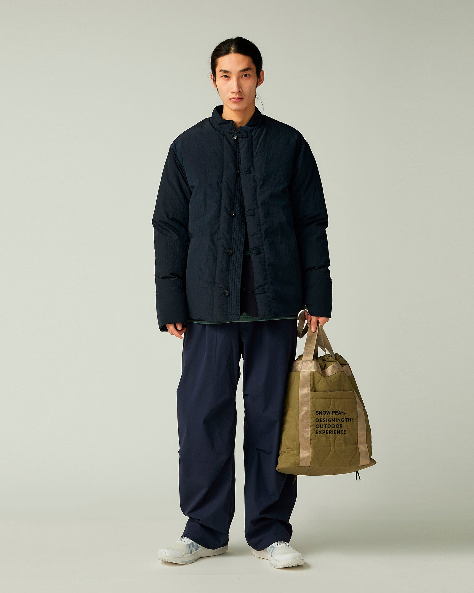 ジャケット・アウター  Navy Puff Smock for Yu-min&Kiuty Xiao Zhan x Li Ning Unisex Water-Resistant 80% Duck Down Puffer Jacket
