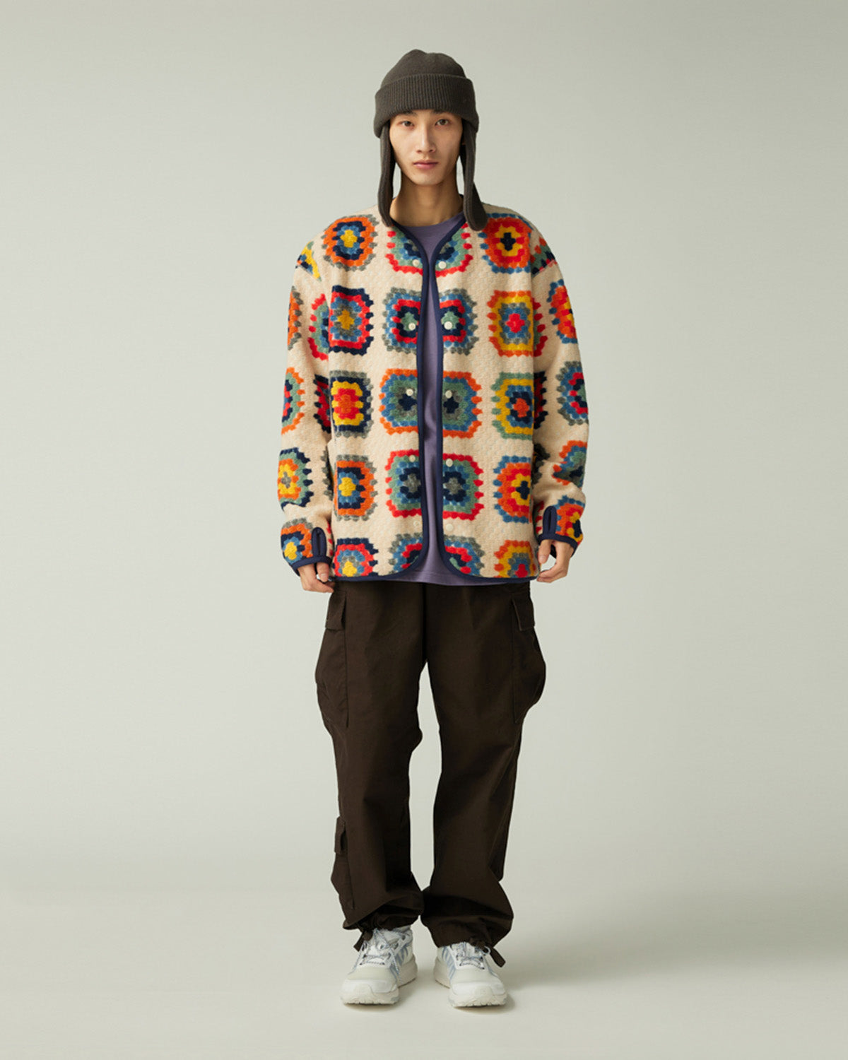 Wool Jacquard Cardigan