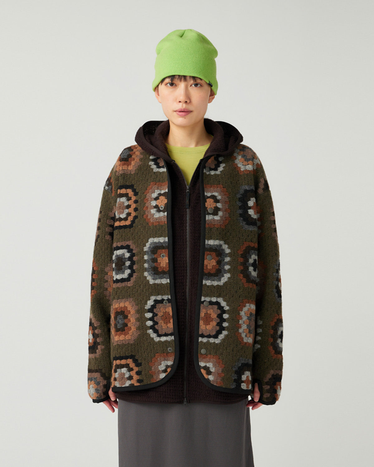 Wool Jacquard Cardigan