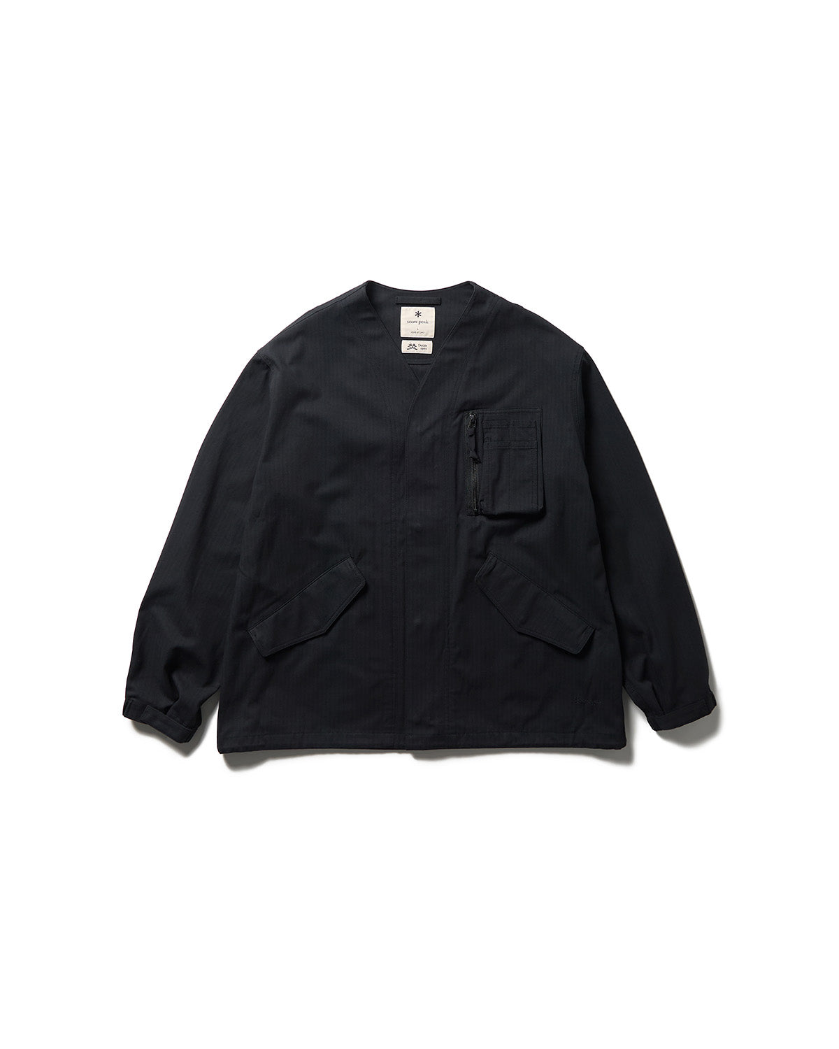 TAKIBI Herringbone Collarless Jacket | Snow Peak
