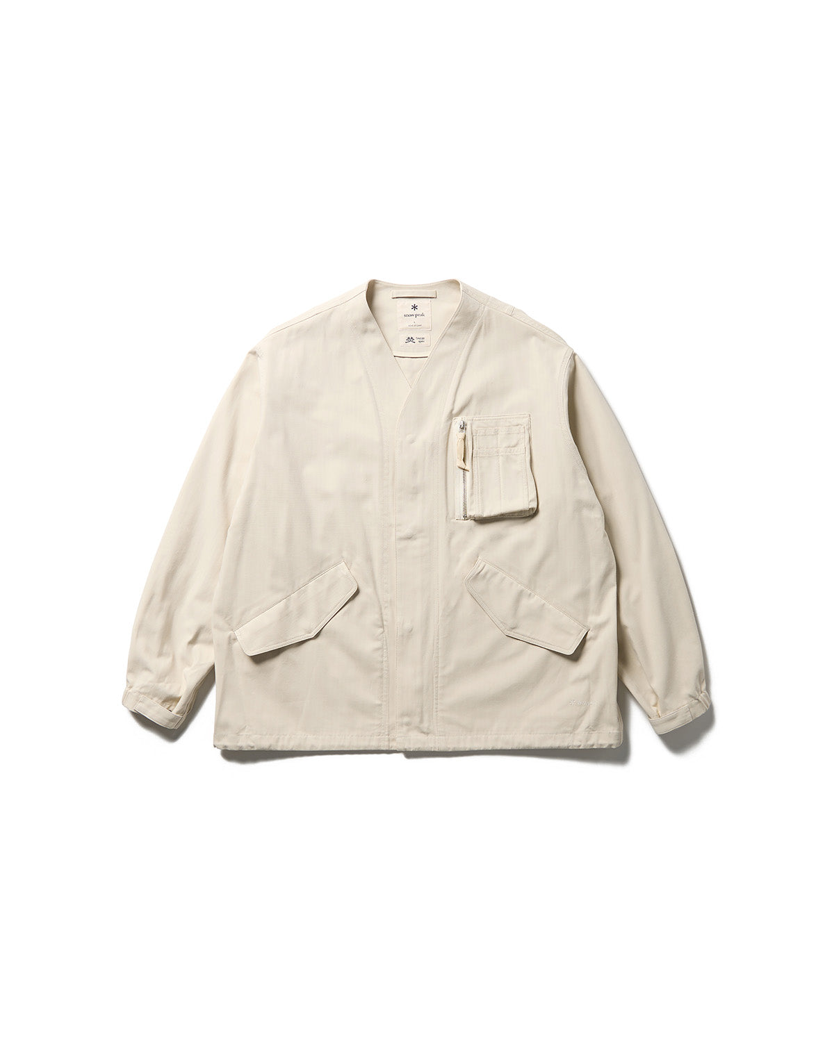 TAKIBI Herringbone Collarless Jacket | Snow Peak