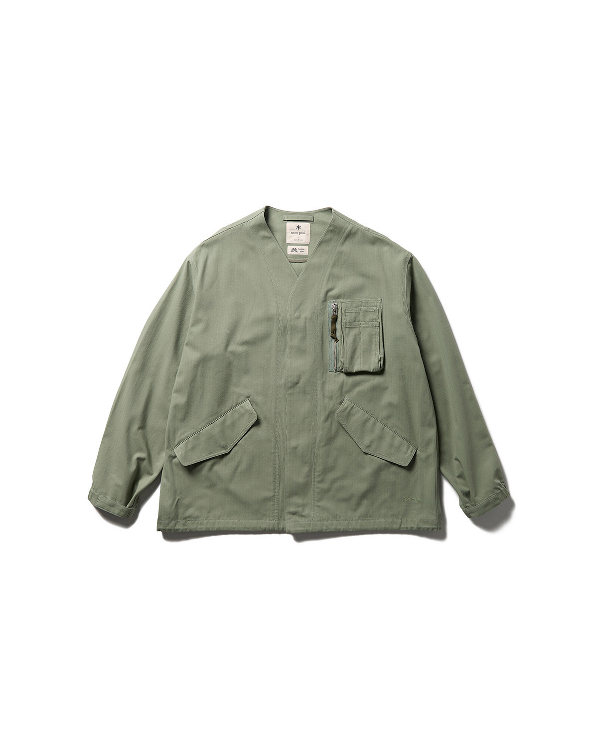  peak TAKIBI カバーオール ジャケット 2019ss TAKIBI Herringbone Collarless Jacket | Snow Peak