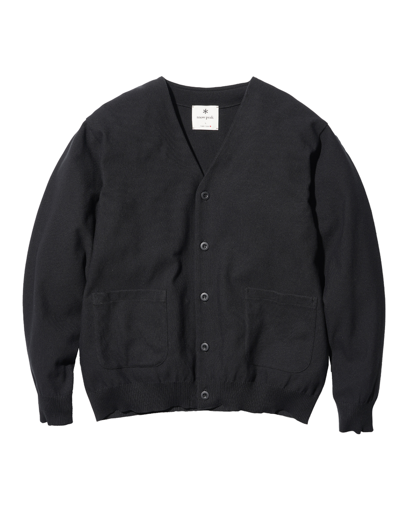 Cotton Polyester Knit Cardigan Snow Peak