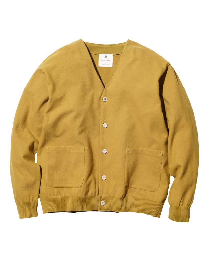 Cotton Polyester Knit Cardigan Snow Peak