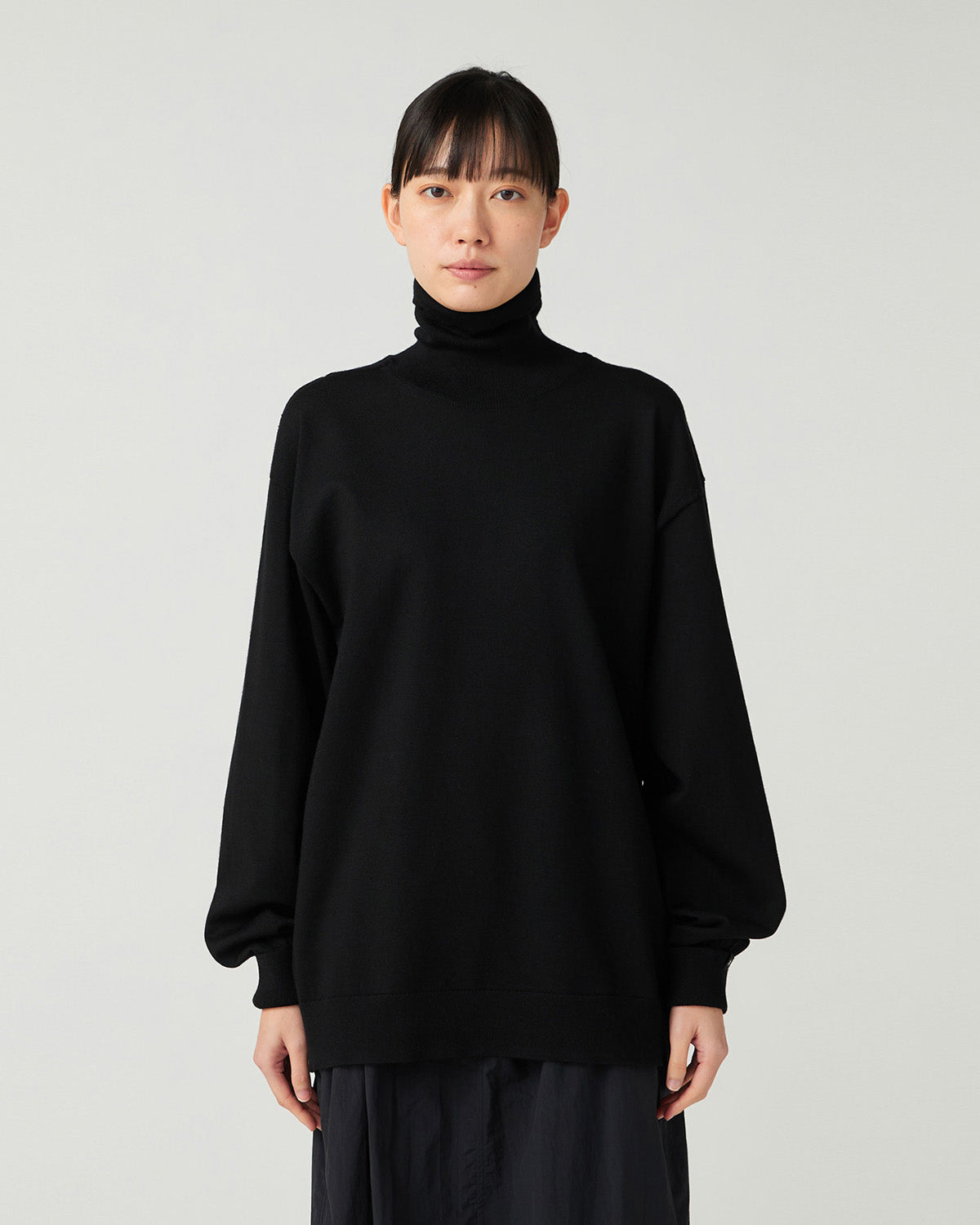 Washable Wool Turtleneck Knit