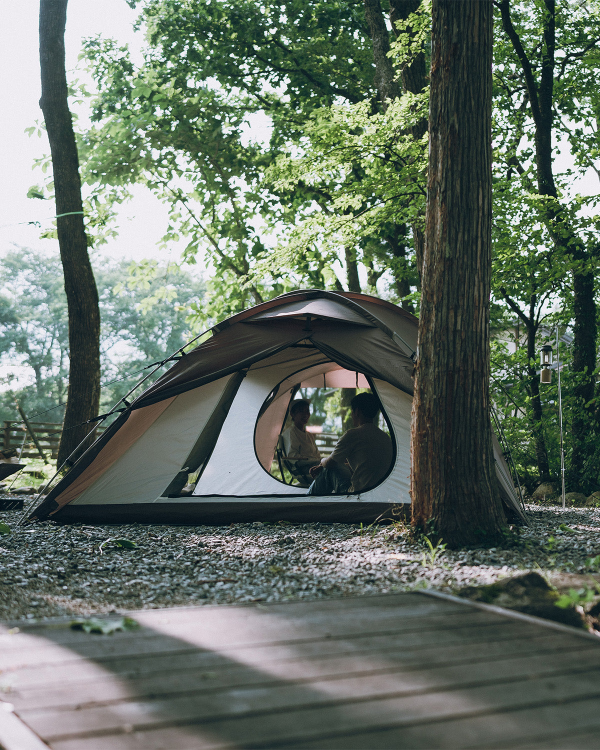 japanese tent Snow Peak Amenity Dome In 3 Brown