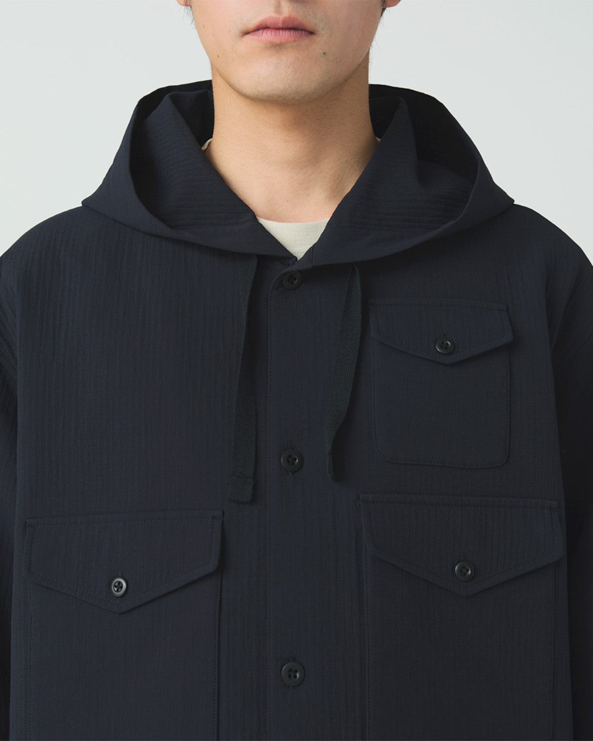 Easy Cloth Hooded Shirt