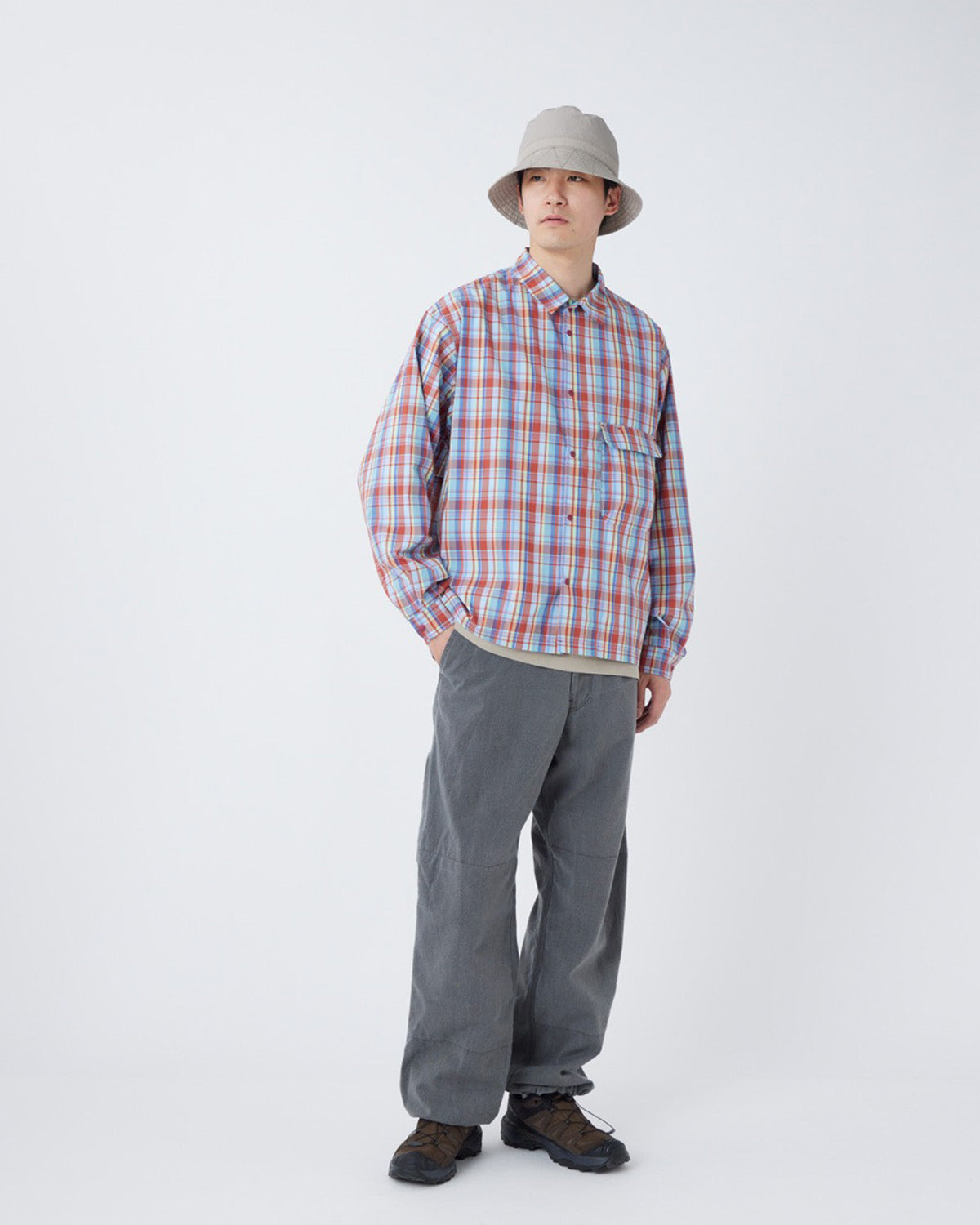 トップス efu FADE CHECK OVER SHIRT Fade Check Breezy Shirt | Snow Peak