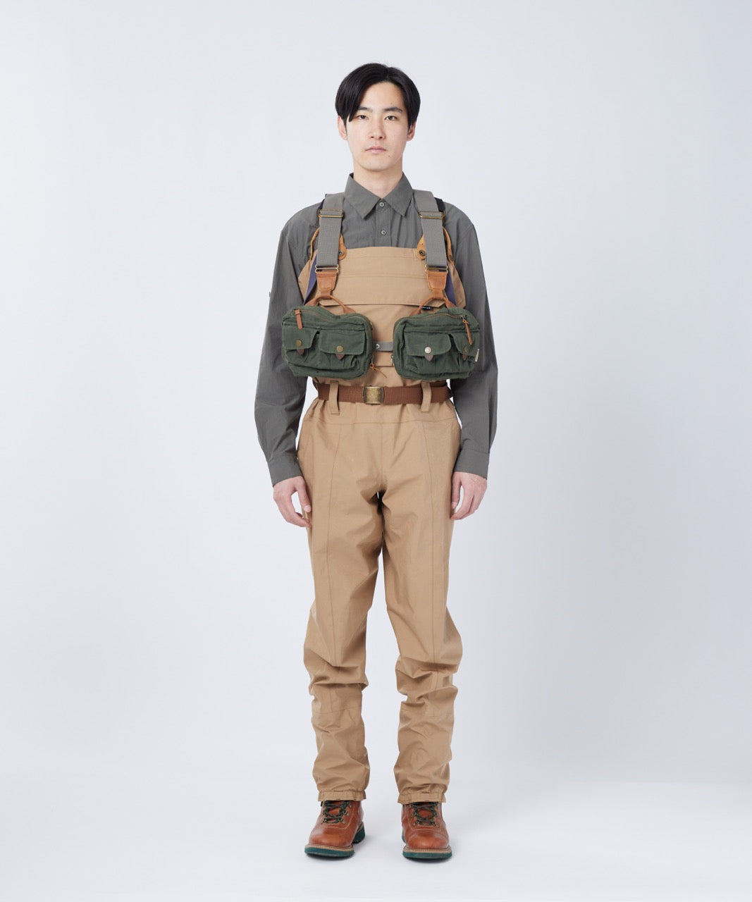 Brook Big Pocket Nylon Vest カーキ色 Fishing Pocket Vest | Snow Peak