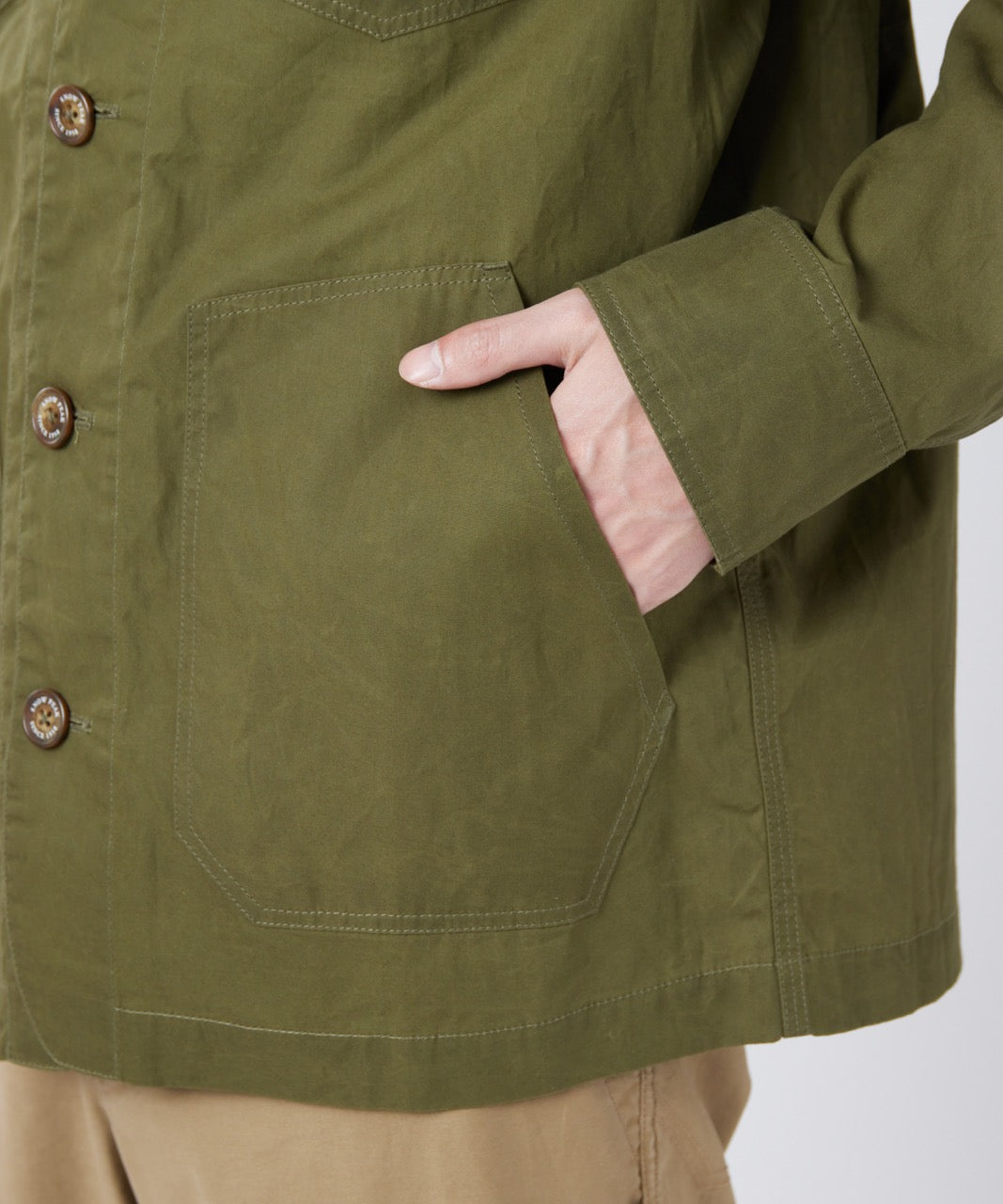 Waxed Cotton Coverall Jacket