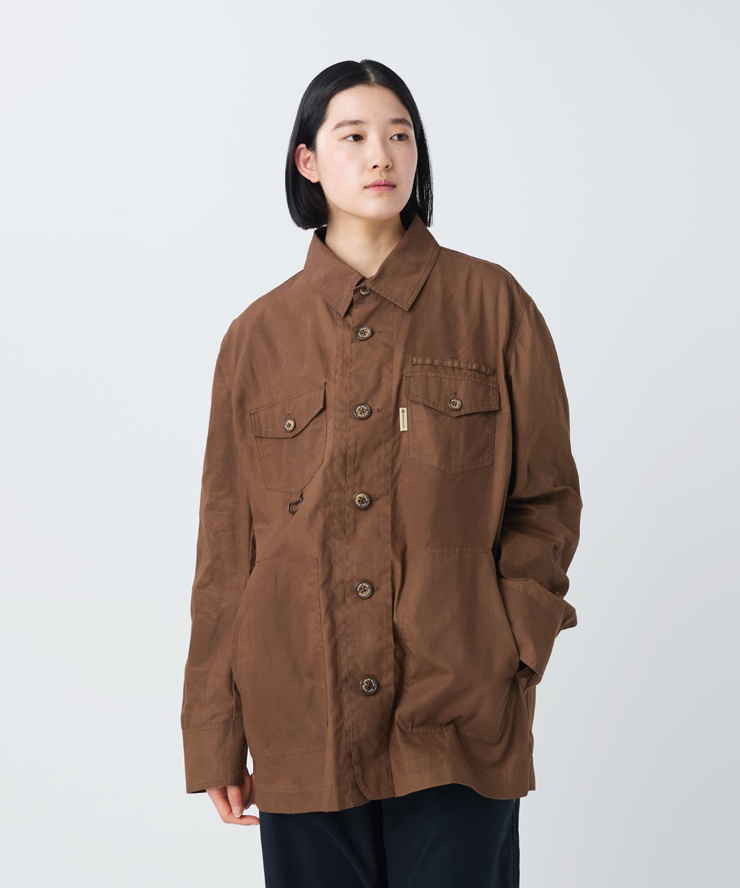 48ブラウン カバーオールジャケット コットンシルク Ets.MATERIAUX WR623F JOHN BIG – Jacket Coverall Canvas Duck Workers World (53) ジャケット・アウター
