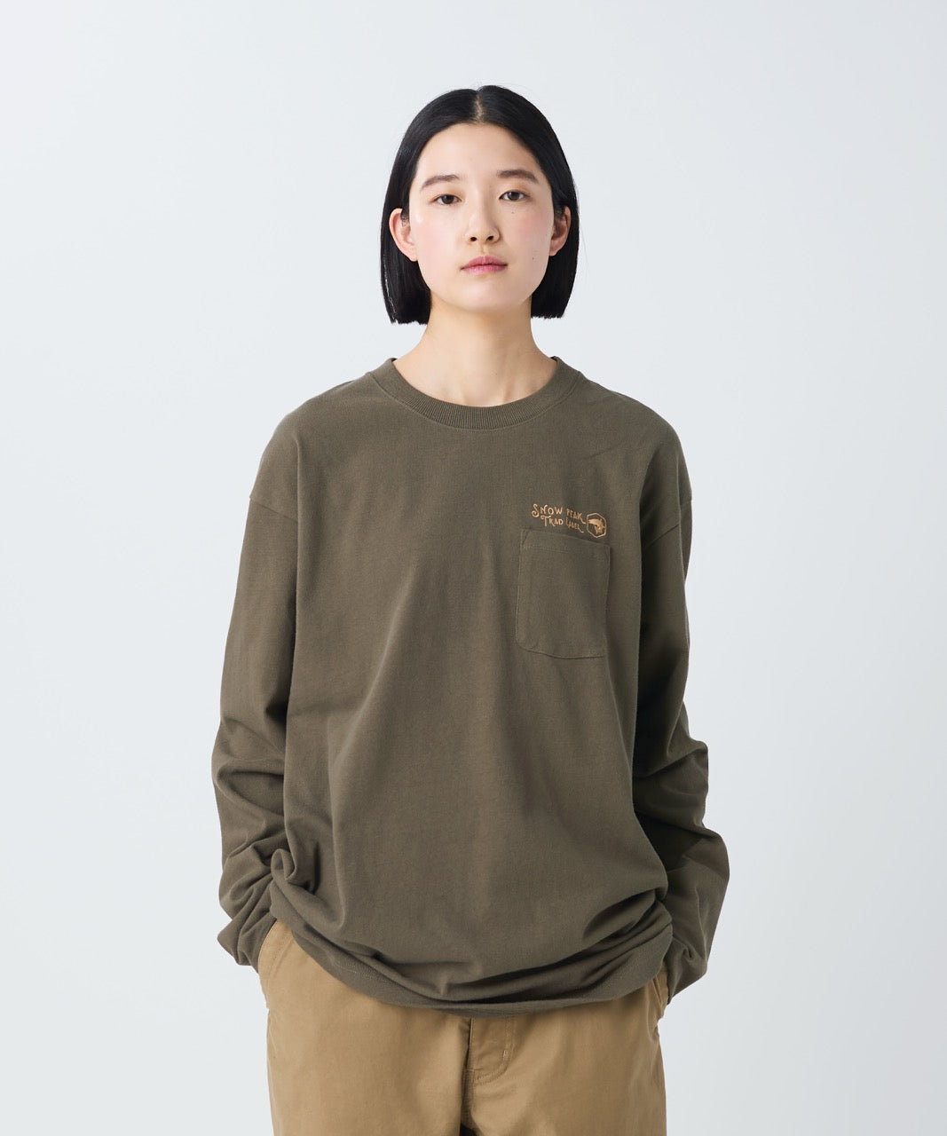 Trad Label Pocket L/S Heavy T-Shirt | Snow Peak