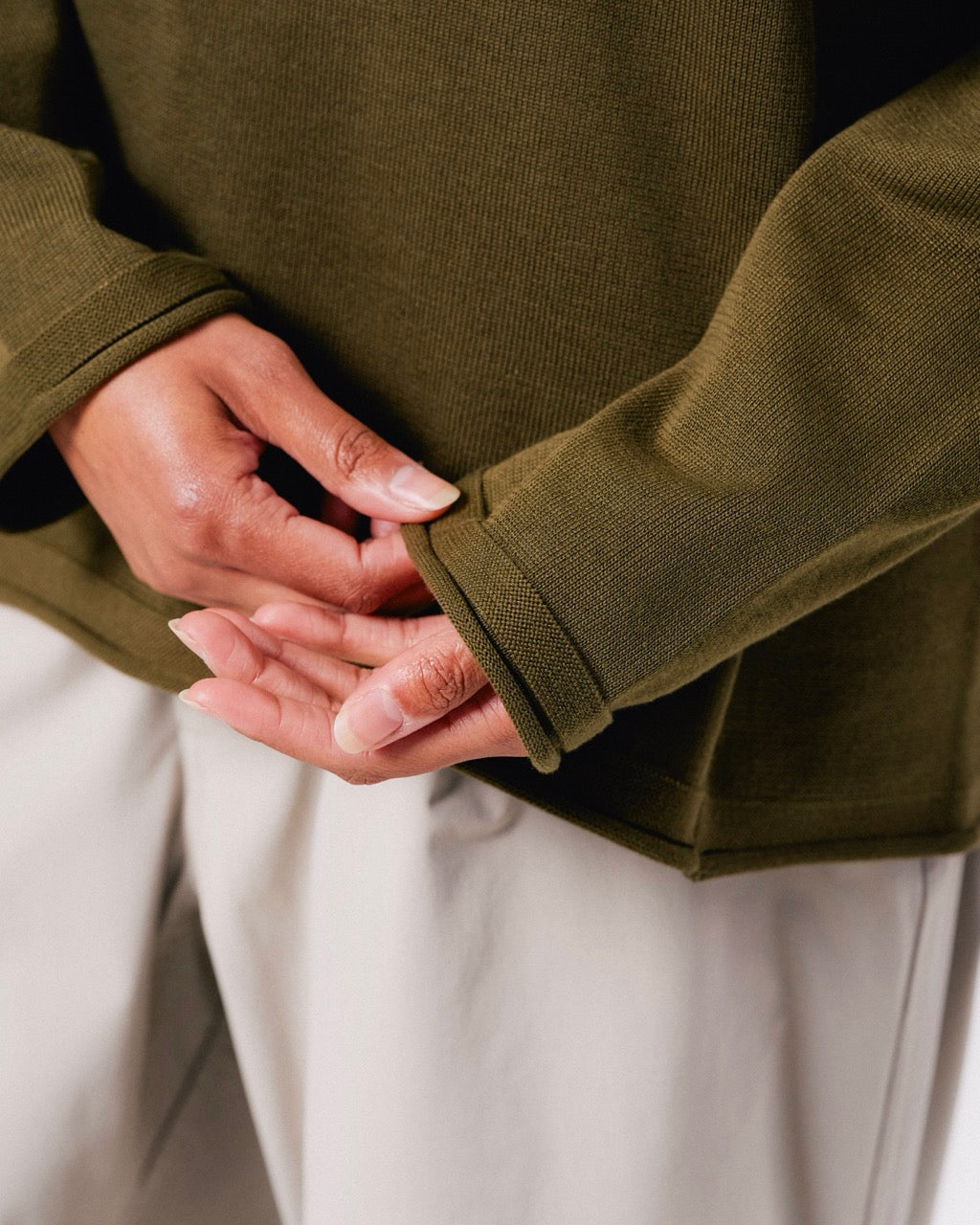Water-Repellent Knit Pullover