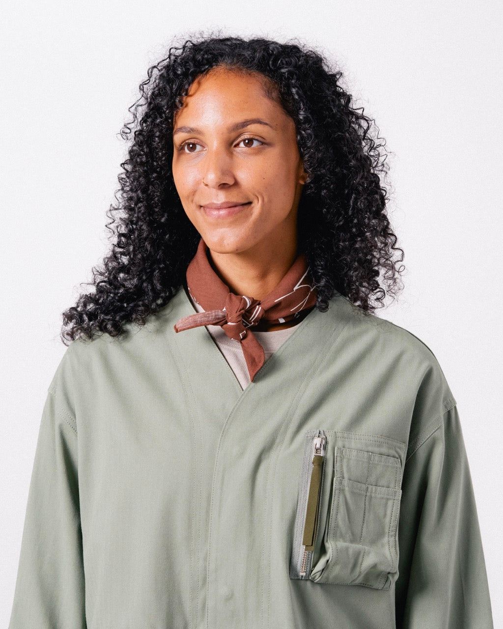 TAKIBI Herringbone Collarless Jacket | Snow Peak