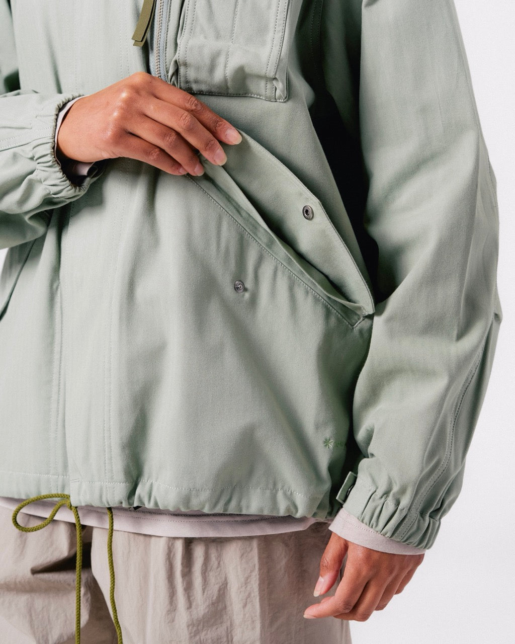 TAKIBI Herringbone Collarless Jacket | Snow Peak