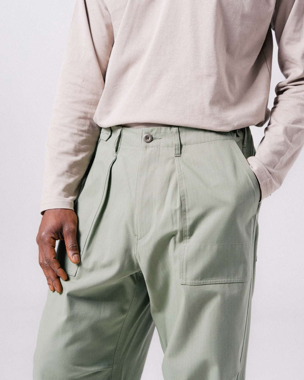 TAKIBI Herringbone Pants