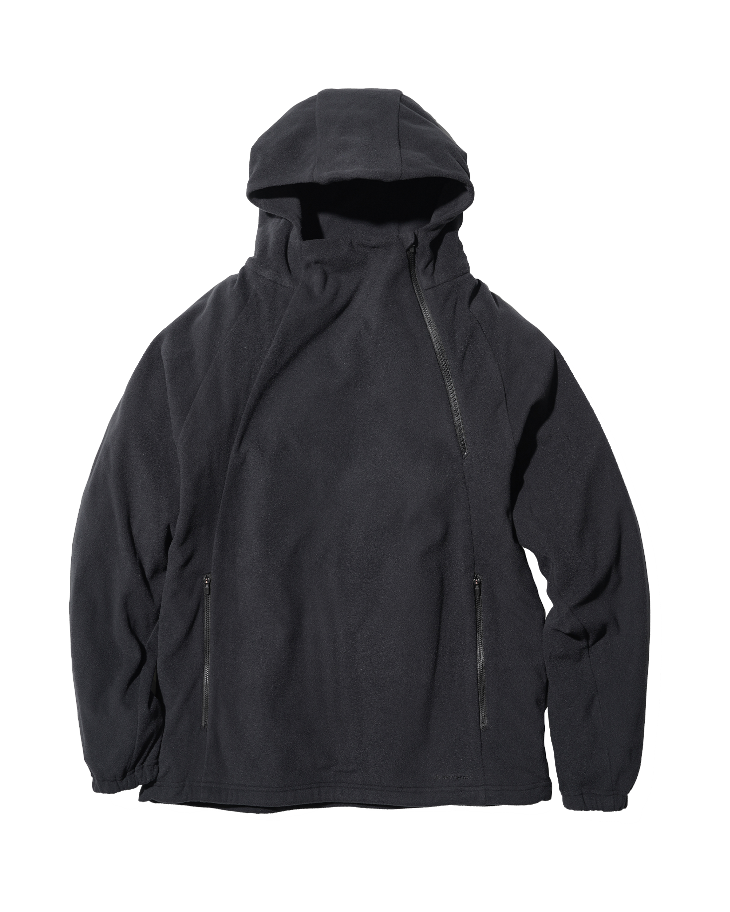Asymmetric zip-up jacket in black - Snow Peak