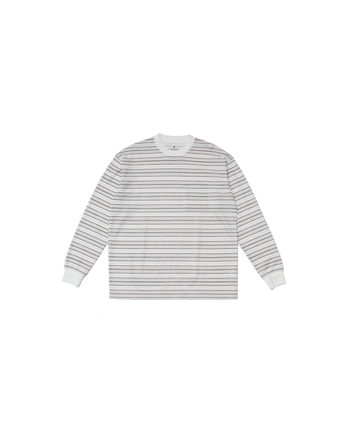Hybrid Wool Mesh Stripe L/S T-Shirt