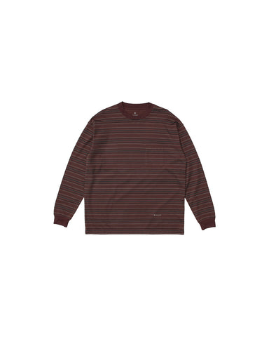 Hybrid Wool Mesh Stripe L/S T-Shirt