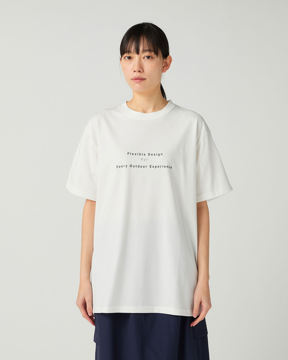 白S Buffer Error Roll Tee Tシャツ Jikaro Firering Table T-Shirt | Snow Peak
