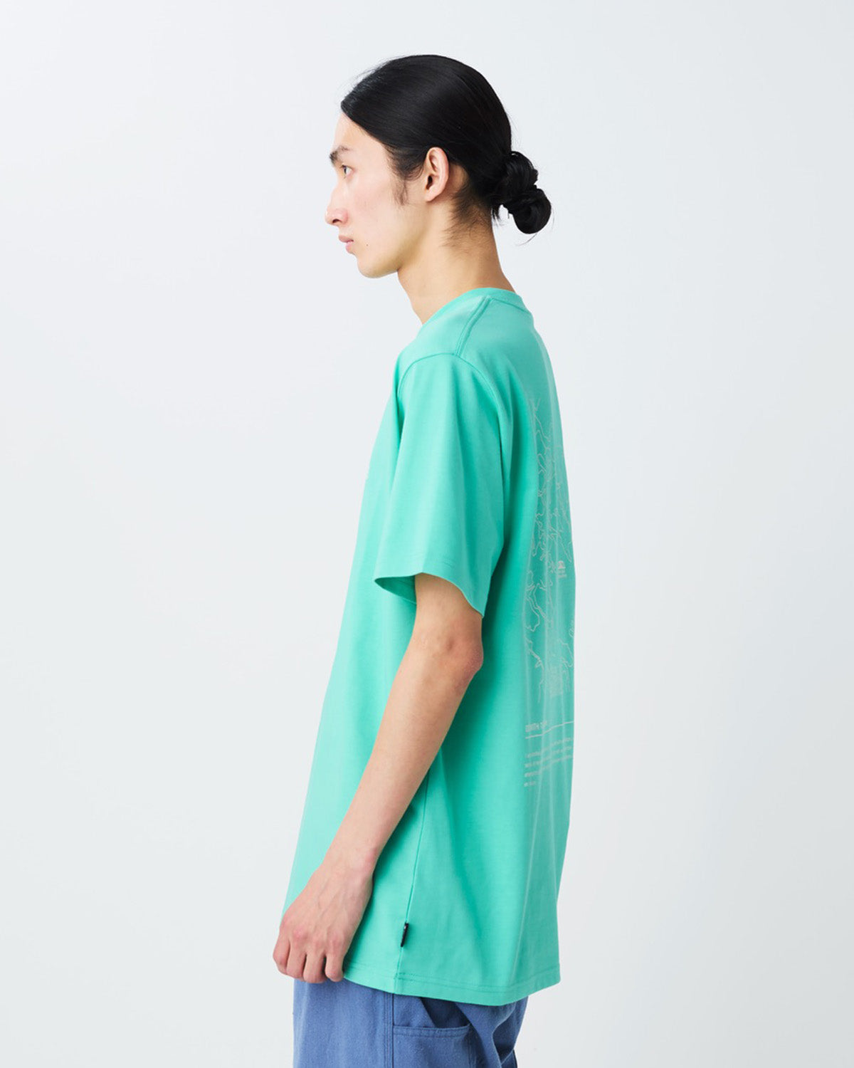  peak TENUGUI T-SHIRTS 山脈プリント HQ Topographic Map T-Shirt | Snow Peak