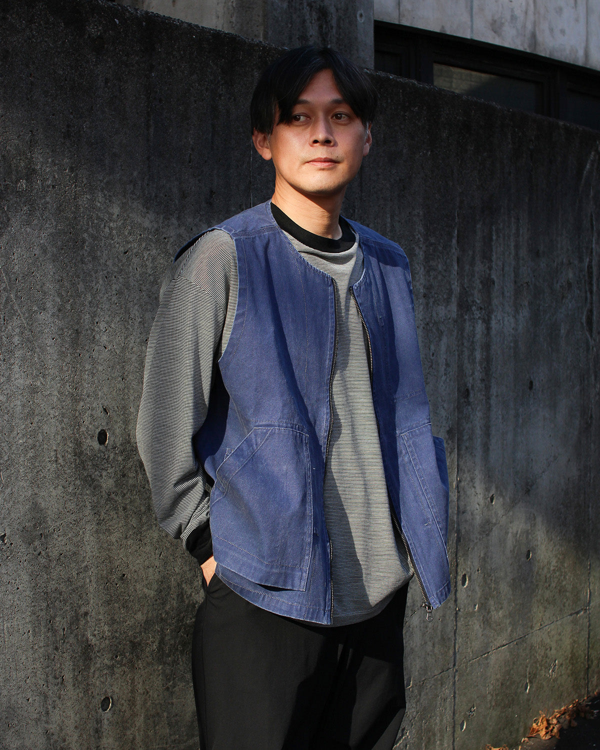 【完売品】Sulfur Dyeing Work Vest デニムベスト Sulfur Dyed Fade Vest | Snow Peak