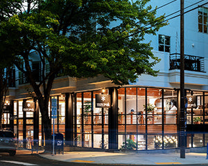 A well lit exterior vi...