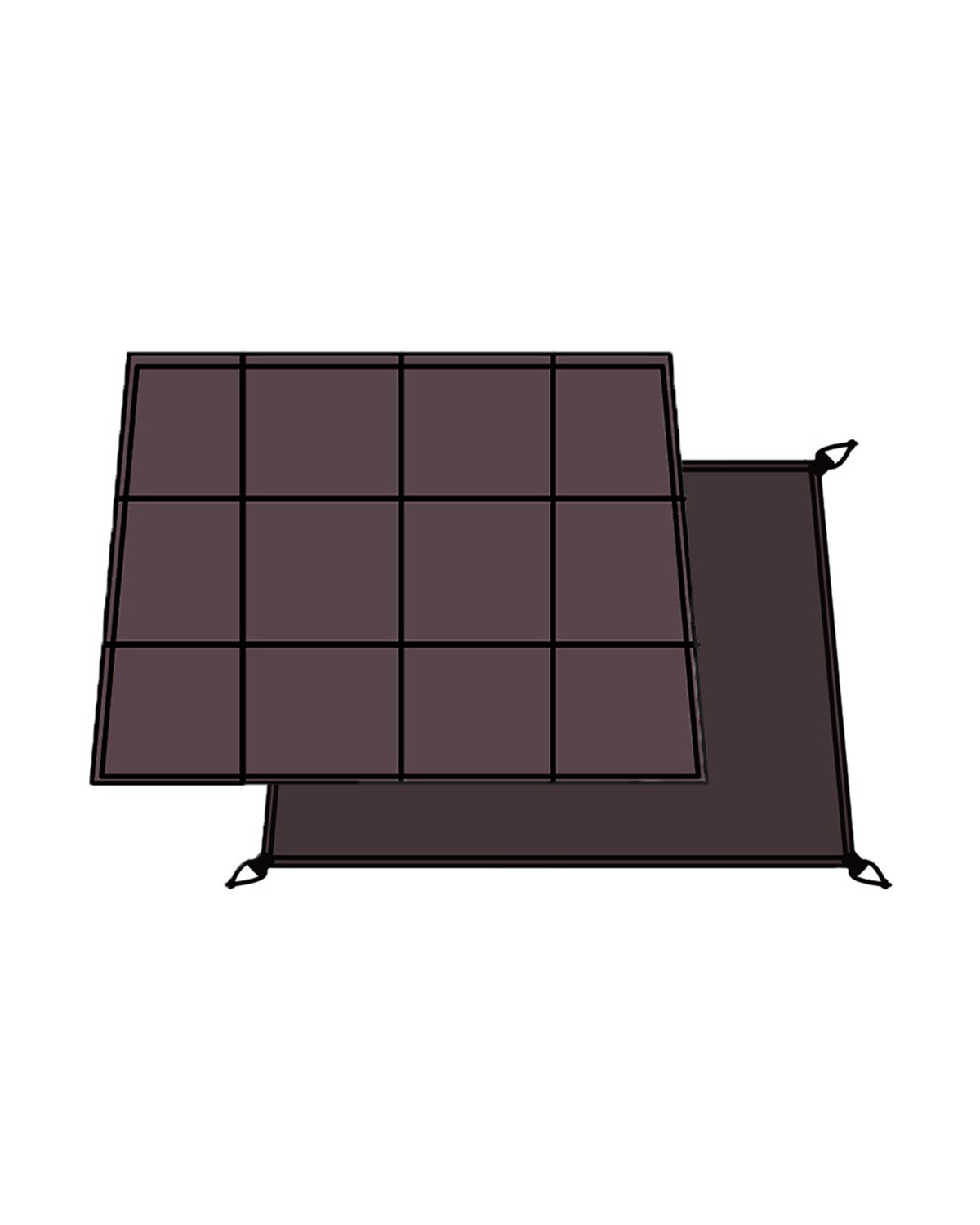 Logos Tepee Inner Mat & Ground Sheet Set - Easy To Install, Includes Storage Bag