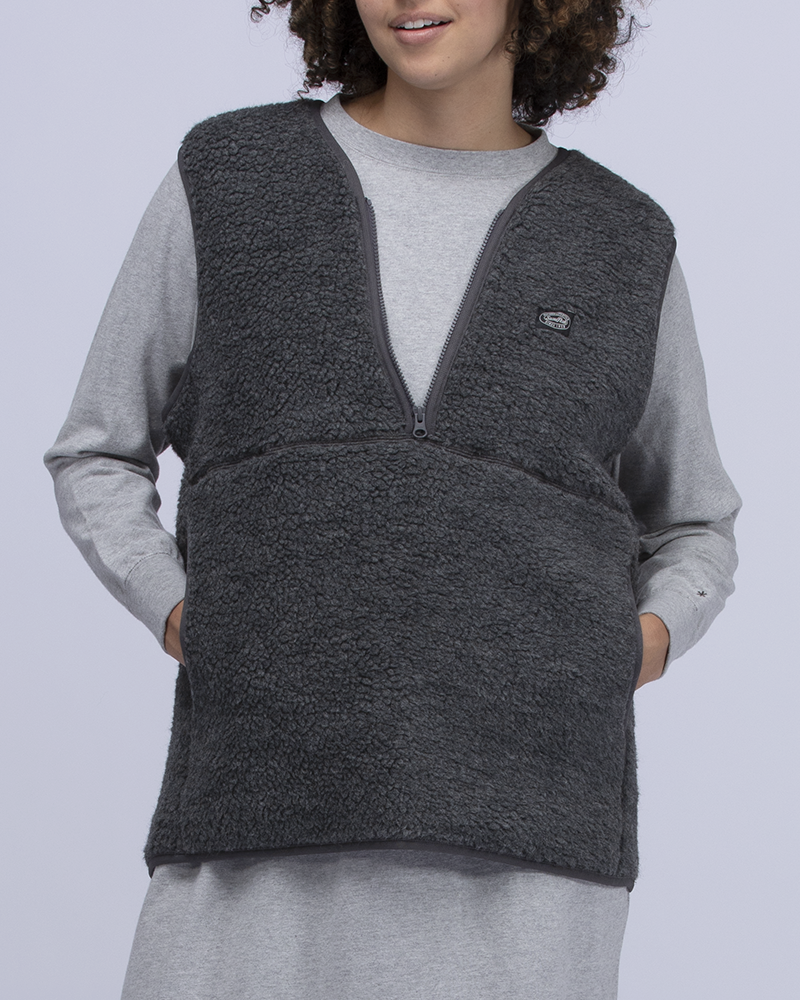 Wool Fleece vest チャコール m スノーピーク-