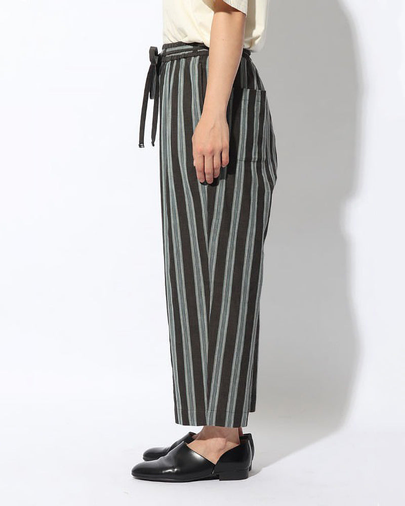 Hand-Woven Cotton Stripe Pants