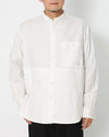 Organic Cotton Poplin Stand-Collar Shirt