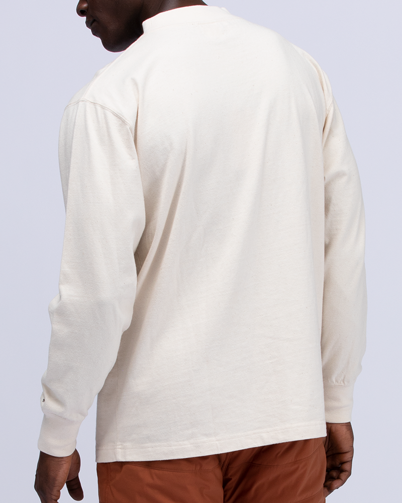 Recycled Cotton Mockneck Long Sleeve T-Shirt