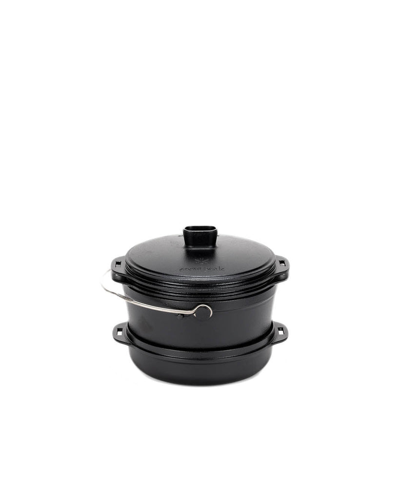 Cast Iron Dutch Oven with Lid - 2 in 1 Camping Set