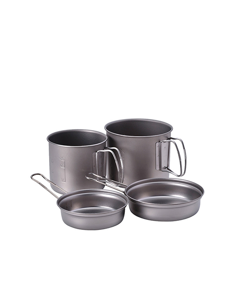 SilverAnt | Ultralight 3-Piece | Titanium Camping Cookware Set