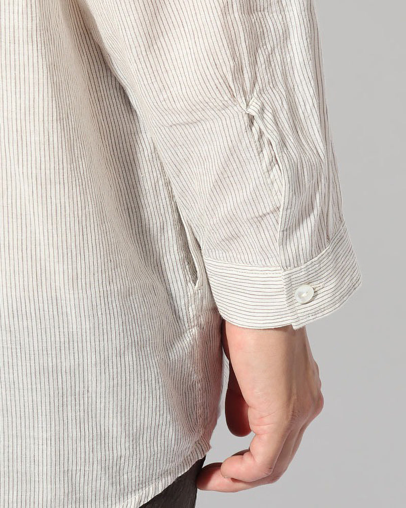 Hand-Woven Pinstripe Sleeping Shirt